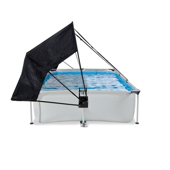 EXIT Soft Grey pool 300x200x65cm with filter pump and canopy - grey