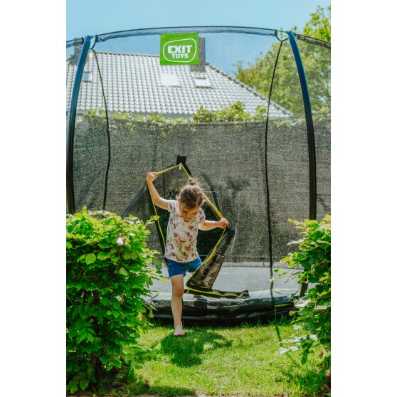 EXIT Silhouette ground trampoline ø427cm with safety net - black