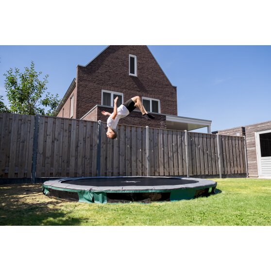 EXIT Elegant Premium ground sports trampoline ø427cm - green