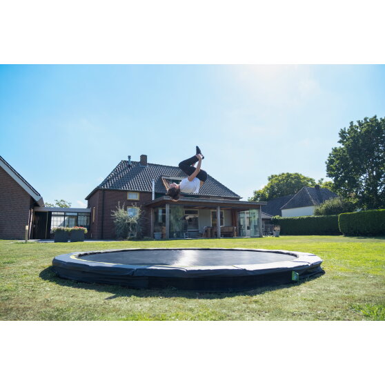 EXIT Silhouette ground sports trampoline ø366cm - black