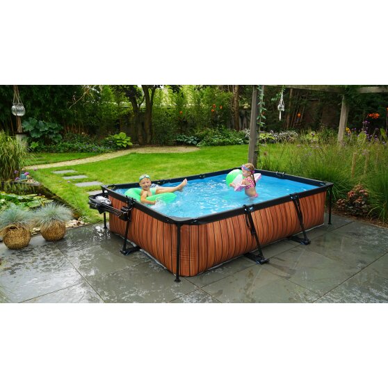 EXIT Lime pool 300x200x65cm with filter pump - green