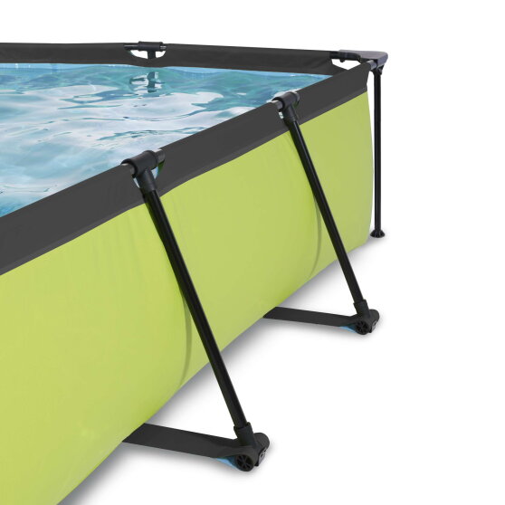 EXIT Lime pool 300x200x65cm with filter pump - green