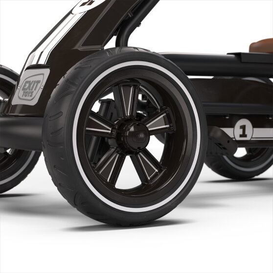 EXIT Foxy pedal go-kart with trailer for kids black | from 2 years