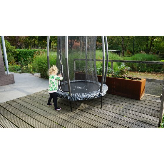 EXIT Tiggy junior trampoline with safety ø140cm - black/grey