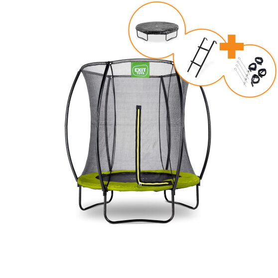 EXIT Silhouette trampoline ø183cm - green + free accessory kit