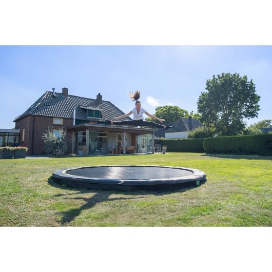 EXIT Silhouette ground sports trampoline ø305cm - black
