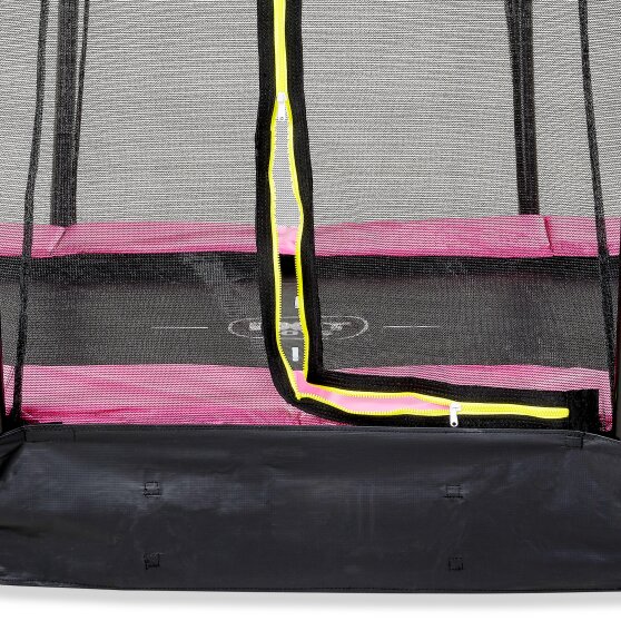 EXIT Silhouette ground trampoline ø244cm with safety net - pink