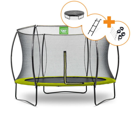 EXIT Silhouette trampoline ø305cm - green + free accessory kit