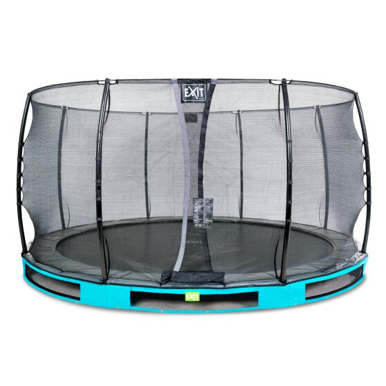 EXIT Elegant ground trampoline ø427cm with Economy safety net - blue