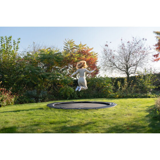 EXIT InTerra ground-level sports trampoline &oslash;427cm - black