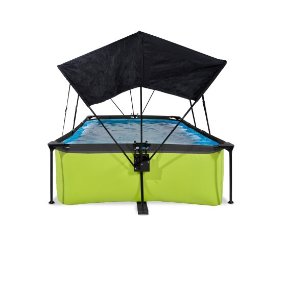 EXIT Lime pool 300x200x65cm with filter pump and canopy - green