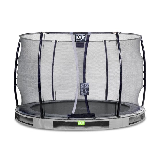 EXIT Elegant ground trampoline ø305cm with Economy safety net - grey