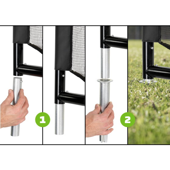 EXIT Maestro steel football goal 180x120cm - black