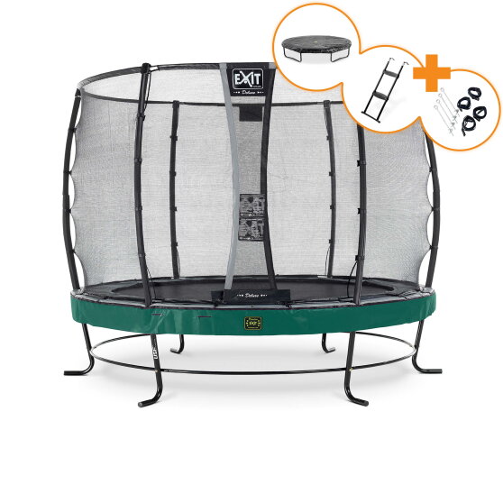 EXIT Elegant Premium trampoline complete set ø305cm - green