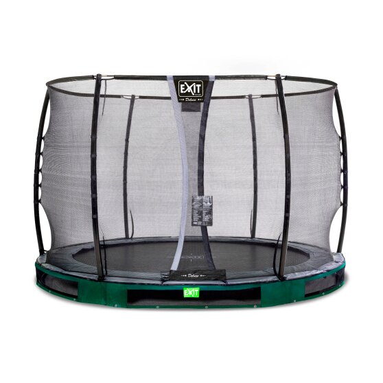 EXIT Elegant Premium ground trampoline ø305cm with Deluxe safety net - green