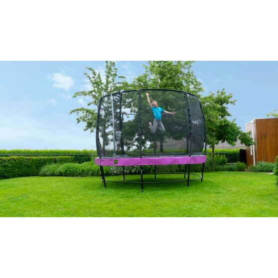 EXIT Elegant Premium trampoline ø366cm with Deluxe safetynet - purple