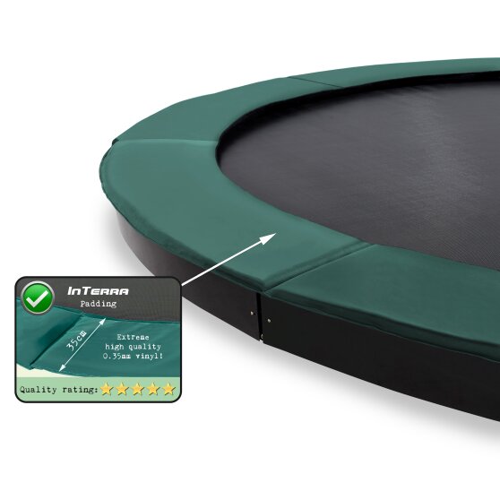 EXIT InTerra ground-level trampoline ø305cm - green