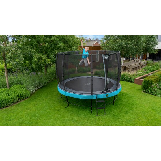 EXIT Elegant trampoline ø427cm with Economy safetynet - blue