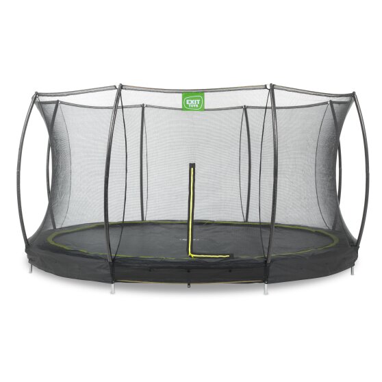 EXIT Silhouette ground trampoline ø427cm with safety net - black