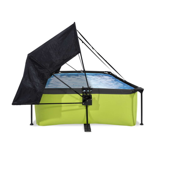 EXIT Lime pool 300x200x65cm with filter pump and canopy - green