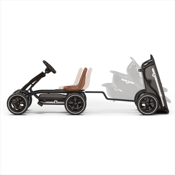 EXIT Foxy pedal go-kart with trailer for kids black | from 2 years