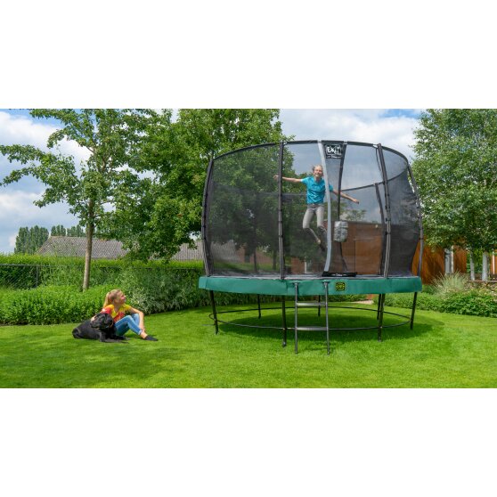 EXIT Elegant trampoline ø253cm with Economy safetynet - green