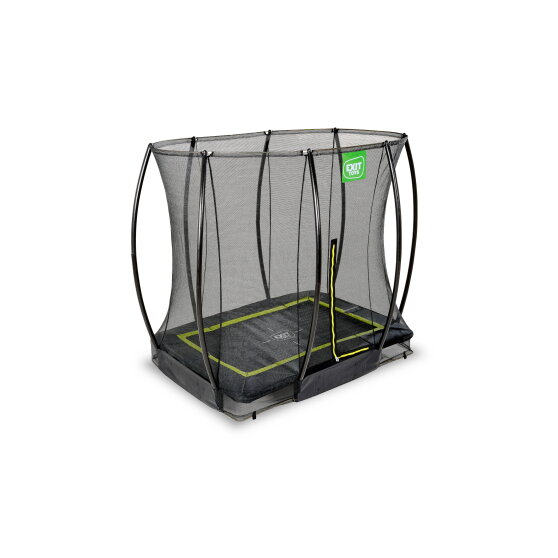 EXIT Silhouette ground trampoline 153x214cm with safety net - black