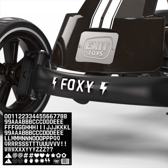 EXIT Foxy pedal go-kart with trailer for kids black | from 2 years