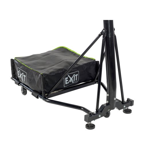 EXIT Galaxy portable basketball backboard on wheels with dunk hoop - black edition