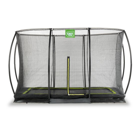 EXIT Silhouette ground trampoline 244x366cm with safety net - black