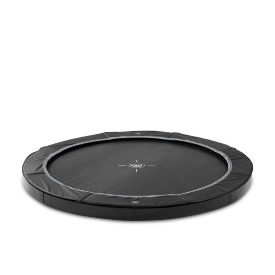 EXIT InTerra ground-level sports trampoline ø366cm - black