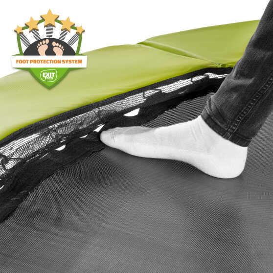 EXIT Silhouette ground sports trampoline 244x366cm - green