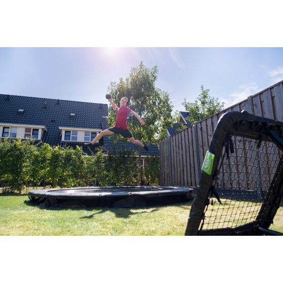 EXIT Elegant Premium ground sports trampoline ø427cm - black