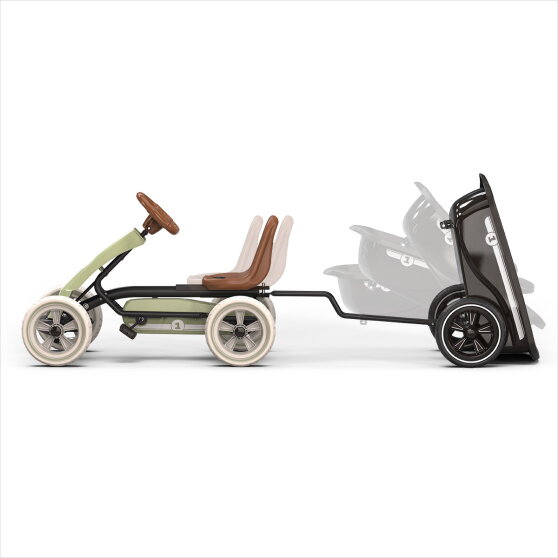 EXIT Foxy pedal go-kart with trailer for kids green | from 2 years