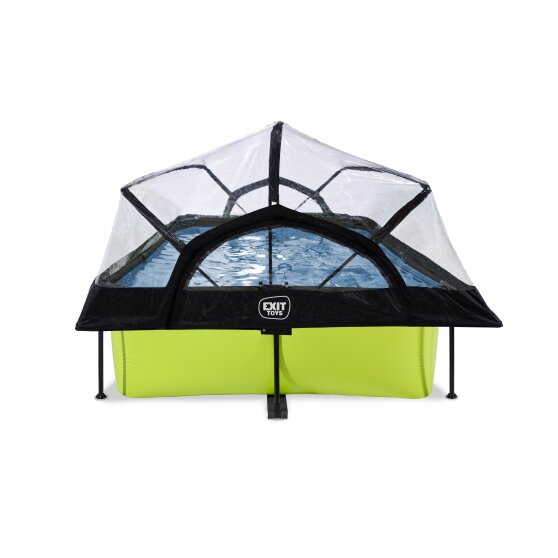 EXIT Lime pool 300x200x65cm with filter pump and dome - green