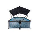 EXIT Stone pool 220x150x65cm with filter pump and canopy - grey