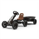 EXIT Foxy pedal go-kart with trailer for kids black | from 2 years