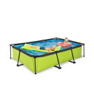 EXIT Lime pool 300x200x65cm with filter pump - green