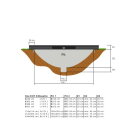 EXIT Silhouette ground trampoline 244x366cm - black