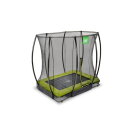 EXIT Silhouette ground trampoline 153x214cm with safety net - green