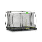 EXIT Silhouette ground trampoline 244x366cm with safety net - black