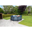 EXIT Stone pool &oslash;360x122cm with filter pump - grey