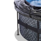 EXIT Stone pool ø450x122cm with sand filter pump and dome - grey