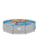 EXIT Soft Grey pool ø360x76cm with filter pump - grey