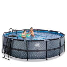 EXIT Stone pool &oslash;450x122cm with sand filter pump - grey