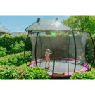 EXIT Silhouette ground trampoline ø427cm with safety net - pink