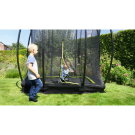 EXIT Silhouette ground trampoline 153x214cm with safety net - black