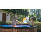 EXIT Black Wood pool ø244x76cm with filter pump - black