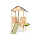 EXIT Panorama 350 wooden playhouse with slide and mud kitchen