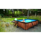 EXIT Wood pool 300x200x65cm with filter pump - brown